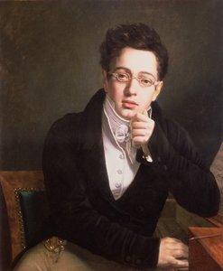 フランツ・シューベルト（1797-1828）の肖像、オーストリアの作曲家、17歳、1814年頃